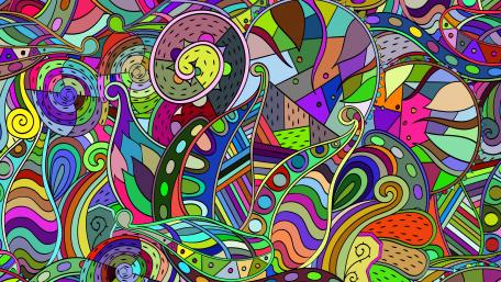 Colorful pattern wallpaper