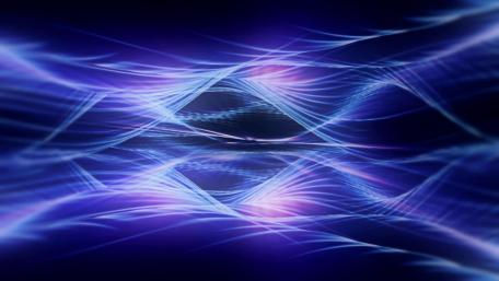 Cool blue loop light wallpaper