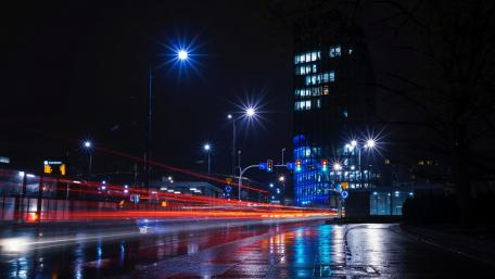Red light trails wallpaper