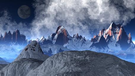 Fantasy mountains wallpaper