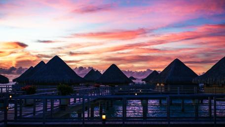 Bora Bora sunset wallpaper