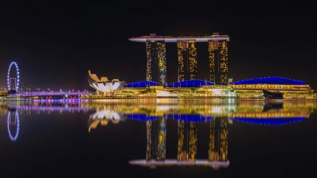 Marina Bay Sands at night wallpaper