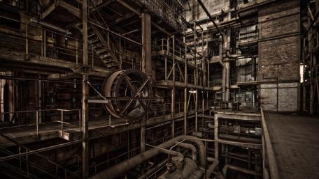 Iron Maze Industrial Elegance in 4K wallpaper