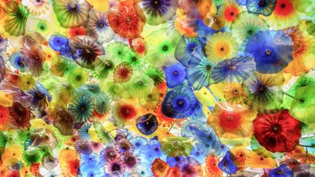 Glass Jellyfish Sculpture Bellagio Hotel Las Vegas wallpaper