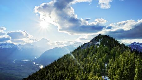 Sulphur Mountain top (Banff National Park) wallpaper