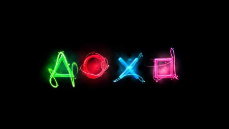 Playstation control symbols on black background wallpaper