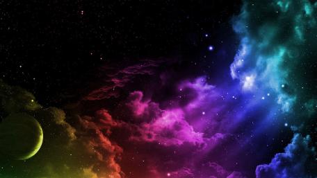 Rainbow Space wallpaper