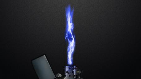 Blue Flame Igniting the Darkness wallpaper