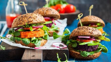 Veggie burger wallpaper