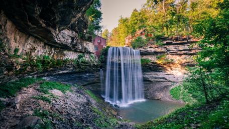 Morningstar Mill on the top of the DeCew Falls wallpaper