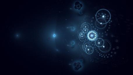 Ethereal Blue Fractal Design for Your Space wallpaper