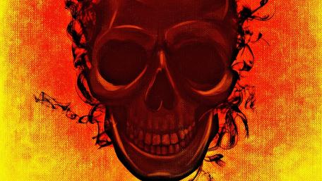 Fiery Skull Blaze Art wallpaper