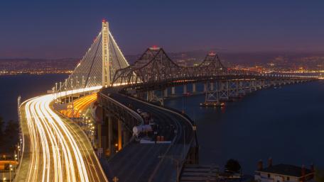 San Francisco–Oakland Bay Bridge Long Exposure Photography wallpaper