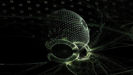 Mystical Fractal Illumination in Darkness wallpaper