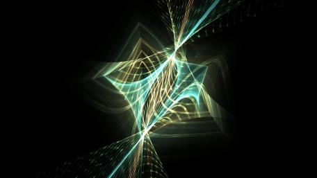 Flow fractal art wallpaper