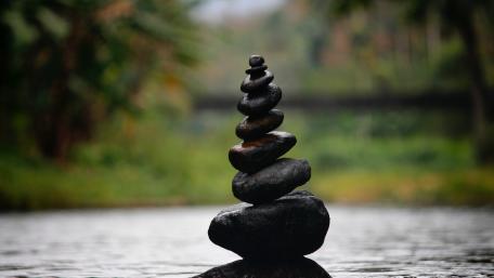 Stone stacking wallpaper