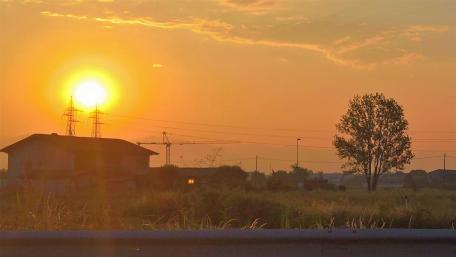 Golden Sunrise Over Quiet Landscape wallpaper