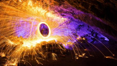 Drawing with light wallpaper