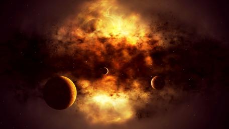 Fiery Cosmos Splendor wallpaper