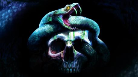 Serpentine Embrace of the Skull wallpaper