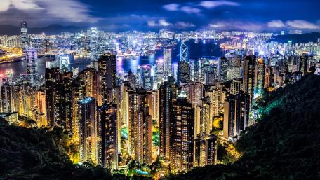 Hong Kong night view from Victoria Peak wallpaper