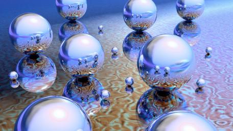 3D Balls reflection wallpaper