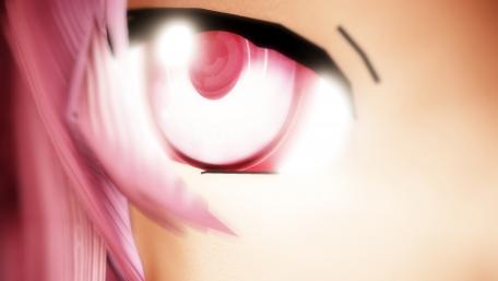 Pink-Hued Anime Expression Unveiled wallpaper
