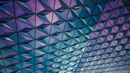 Geometric Symmetry in Blue Tones wallpaper