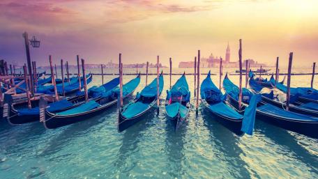 Gondolas in Venice wallpaper