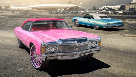 Vintage Chevrolet Duo at the Airstrip wallpaper