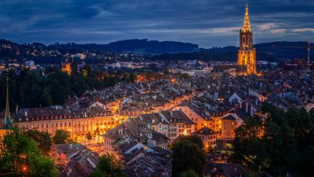 Bern at night wallpaper