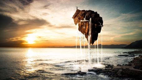 Floating island wallpaper