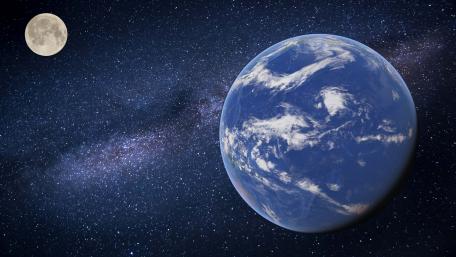 Earth and Moon wallpaper