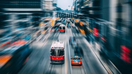 Urban Rush in Motion wallpaper