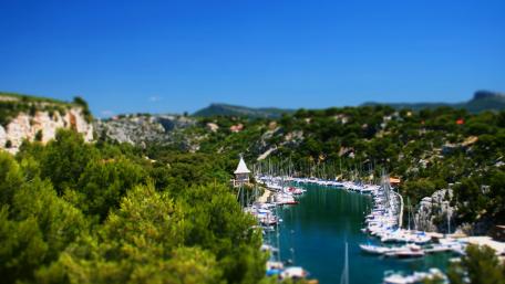 Calanque de Port-Miou Tilt-Shift Photo wallpaper