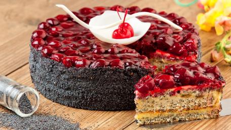 Sour Cherry Poppy Seed Cake wallpaper