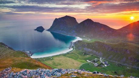 Lofoten panorama wallpaper
