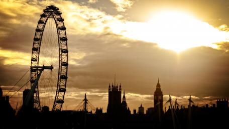 London Eye silhouette wallpaper