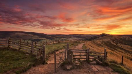 Farm fence wallpaper