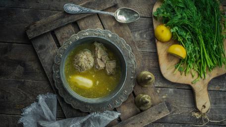 Meatball soup wallpaper