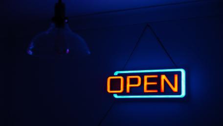 Neon open sign wallpaper