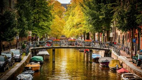 Amsterdam canal wallpaper