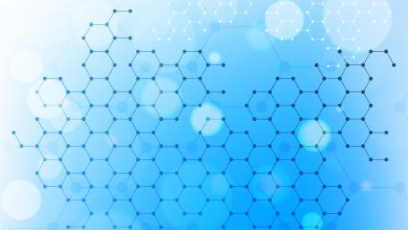 Blue honeycomb mesh wallpaper