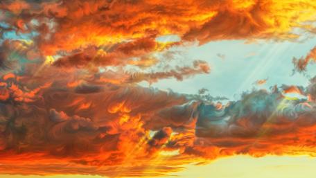 Orange Clouds wallpaper