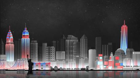 Manhattan illustration wallpaper