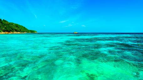 Azure blue sea wallpaper
