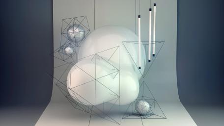 3D Geometry Shapes wallpaper