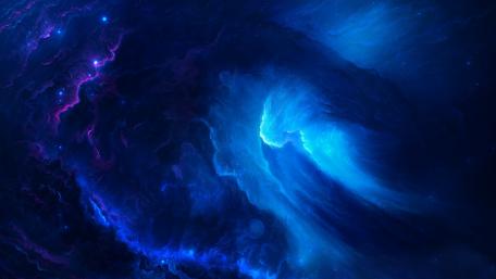 Blue nebula wallpaper