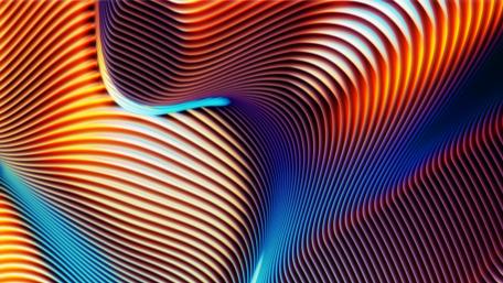 Orange waves wallpaper