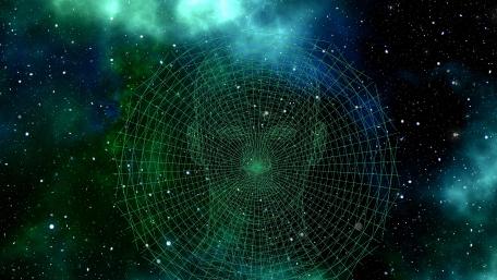 Human head stars wallpaper